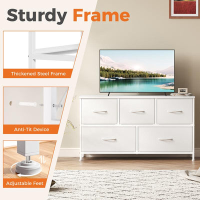5-Drawer Fabric Storage Tower Dresser