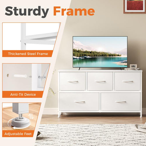 5-Drawer Fabric Storage Tower Dresser