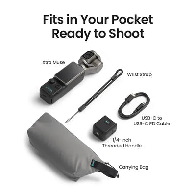 Xtra Muse: 4K/120fps Pocket Gimbal Camera with 1" CMOS Sensor