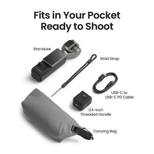 Xtra Muse: 4K/120fps Pocket Gimbal Camera with 1" CMOS Sensor