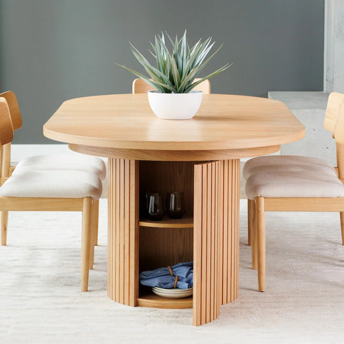Fluted Extendable Dining Table