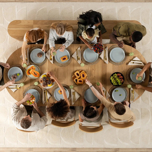 Fluted Extendable Dining Table