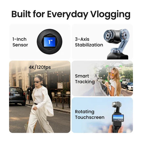 Xtra Muse: 4K/120fps Pocket Gimbal Camera with 1" CMOS Sensor